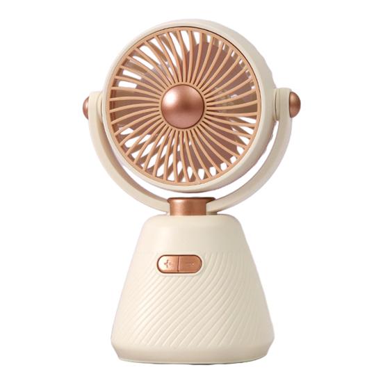 

Mini Desk Fan 100 Speed Angle Adjustable USB Rechargeable Summer Handheld Cooling Fan Portable Outdoor Travel Mini Personal Fan бежевый