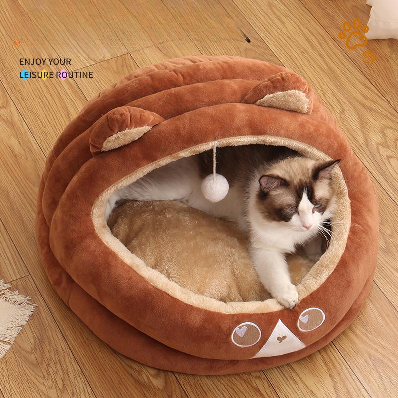 Köpek Yuvası ve Kedi Yuvası Rahat Sonbahar ve Kış Sevimli Yurt Sıcak ve Kalınlaştırılmış Evcil Hayvan Yuvası Evcil Hayvan Yuvası Çizilmez