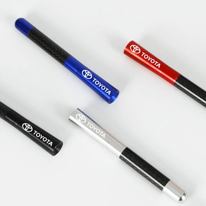 

Car sticker For Toyota corolla 12cm Carbon Fiber Car Radio Antenna 1pcs Universal camry chr rav4 yaris prius Accessories Car