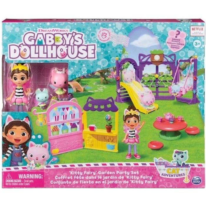 Cofanetto festa in giardino - GABBY'S DOLLHOUSE - Kitty Fairy - 3 personaggi - 18 pezzi - Accessori inclusi