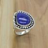 Lapis Lazuli Gemstone Silver Ring For Women, Crystal Quartz & 925 Sterling Silver Handmade Unique Jewelry, Gift For Her