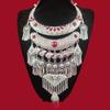Landie Ethnic Style Exaggerated Miao Silver Large Collar Miao Silver Characteristic Gem Collar Miao Dance Jewelry Women's Necklace