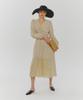 Etmont Stair Shirring Punching Dress Light Beige