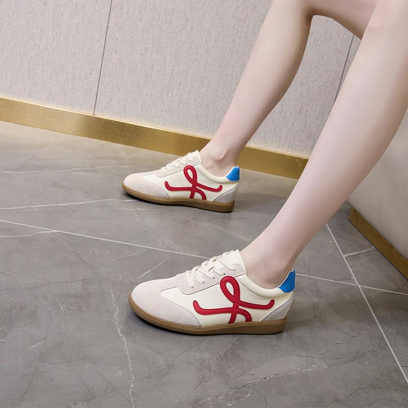 The first layer of cowhide, genuine leather, inner height increase, small white shoes, women's spring women's casual shoes, sports women