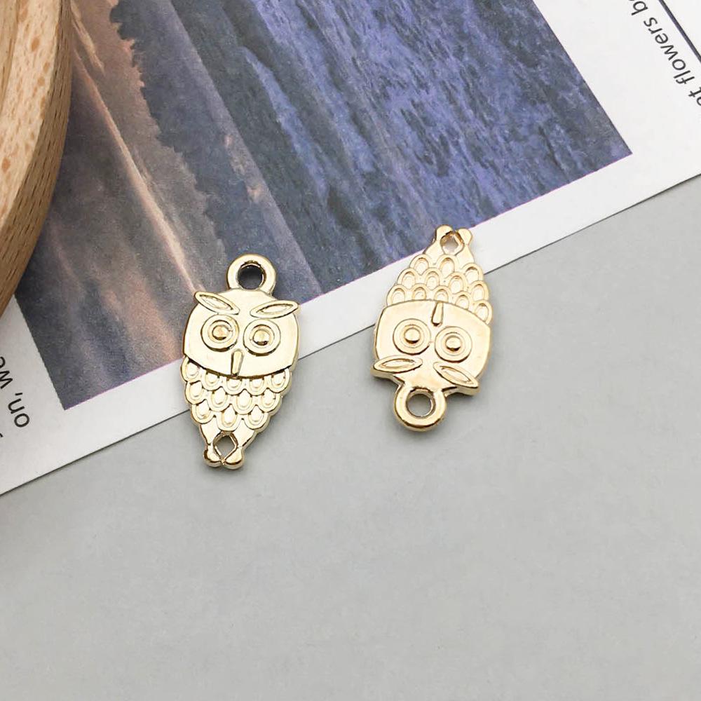 KC Gold Alloy Owl & Butterfly Pendant Charm for DIY Bracelets/Necklaces