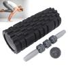 Foam Massage Roller Set Hollow Muscle Relax Portable Fitness Yoga Stick for Waist Neck BackBlack Four Piece Suit