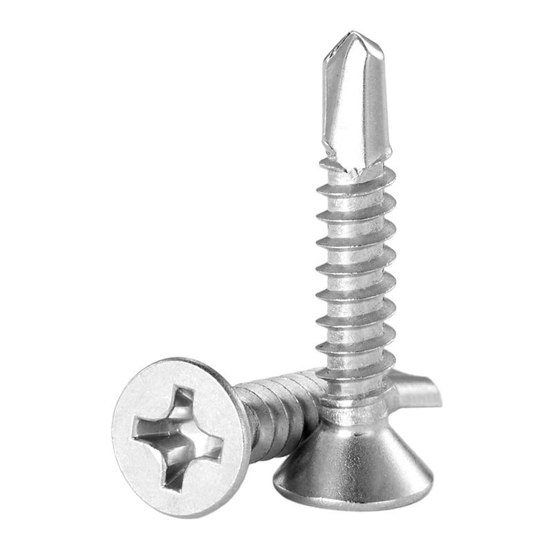 410 Stainless Steel Flat Head Phillips Self-Tapping Self-Drilling Screws
