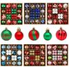 6CM Electroplated Irregular Painted Christmas Ball Ornaments Gift Box Set - Tree Hanging Decorations