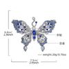 New Light Luxury High-end Colored Diamond Butterfly Brooch Women's High-end Sense Versatile Exquisite Hollow Insect Brooch