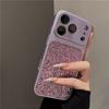 Plating Bling Glitter Len Camera Protect Shell Case For iPhone 15 14 13 16 17 Pro Max 17Pro 16Pro Shockproof Hard Cover