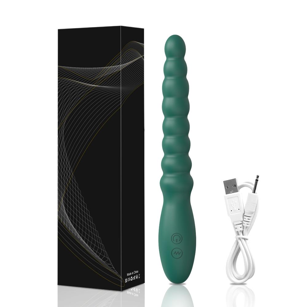 Vibrator anal pentru masaj de prostată masculin Plug anal vibrator din silicon moale bile anale Jucării sexuale erotice pentru adulți pentru femei bărbați gay