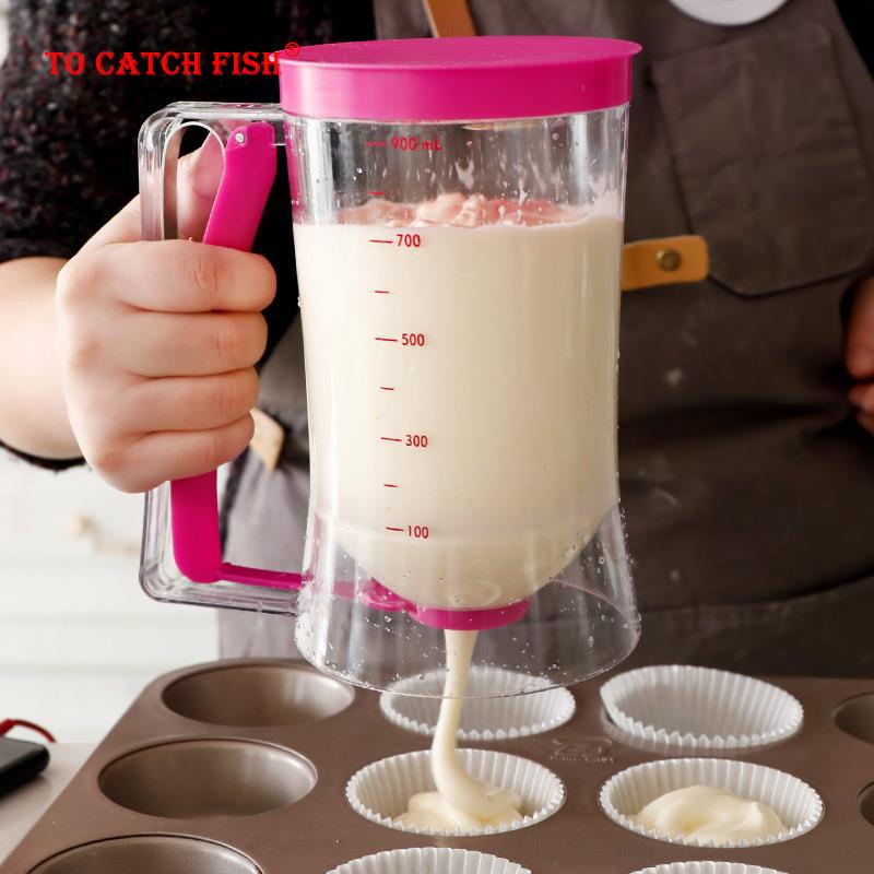 Cream Separator Machine Batter Dispenser Muffin Waffle Dough Machine Measuring Cup Handheld Baking Cake Supplies Kitchen Tools
