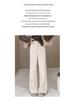 2026 Early Spring Women's High-Waisted Woolen Wide-Leg Sweatpants - Slimming, Drapey, Loose Straight-Leg Casual Trousers