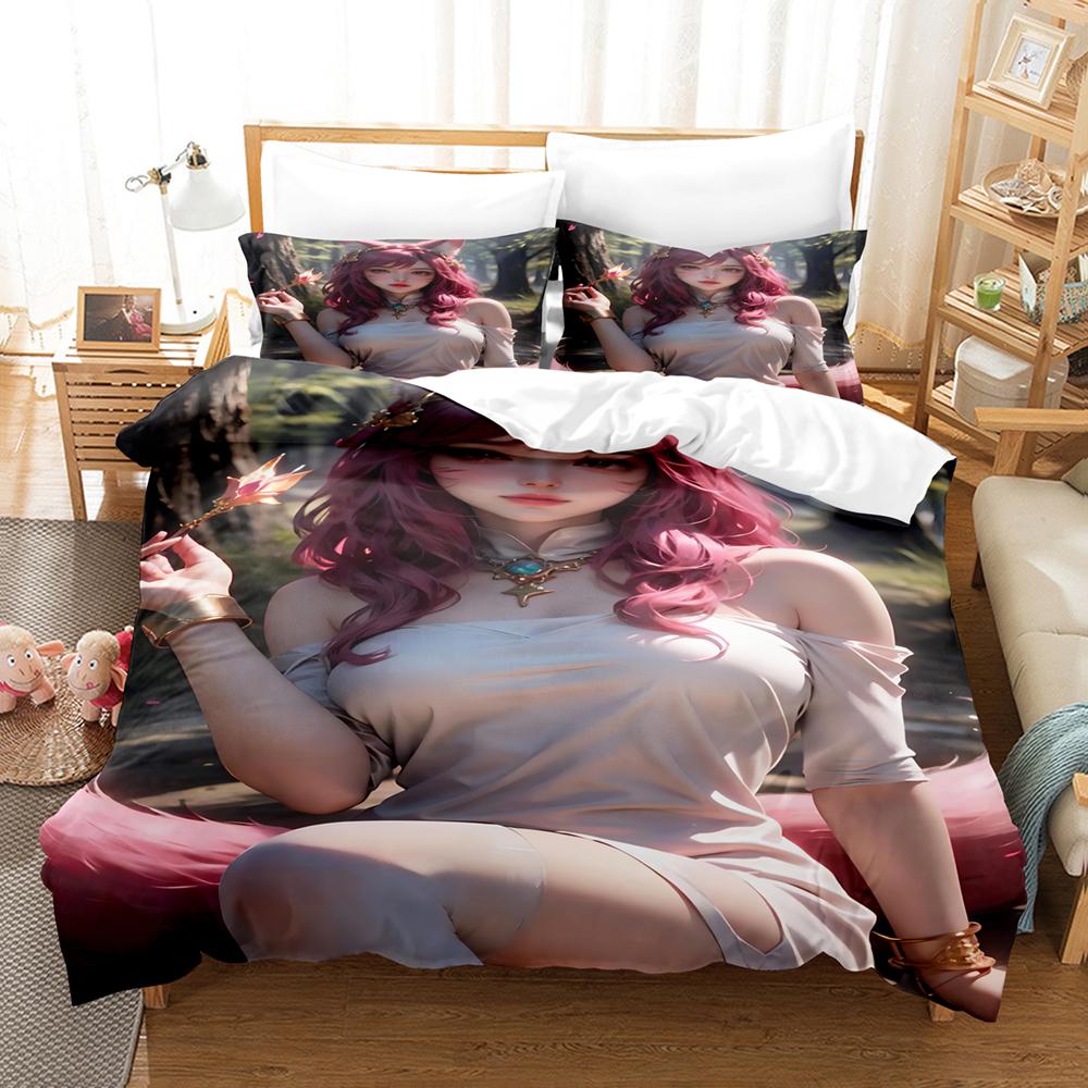 Sexy Fox Ear Girl Bedding Set High-grade Duvet Cover Youth Bed Cover Set Comforter Bedding Sets Quilt Cover Queen Bedding Set