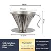 V60 Coffee Filter Stainless Steel 304 Coffee Set Equipment - Filter Cup Funnel Drip