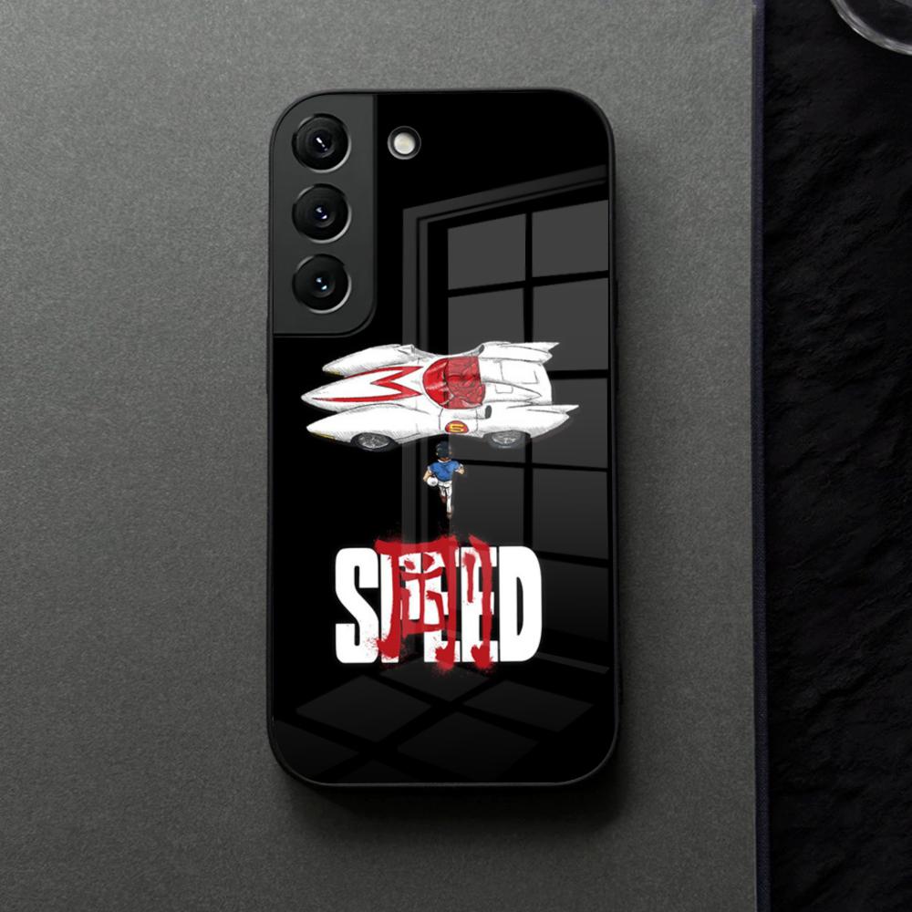 Anime Speed Racer Mach FIVE Phone Case Glass For Samsung Galaxy S21 S26 S25 S22 S20 S24 S23 Ultra Fe Plus A16 A34 A54 A24 A53 Co