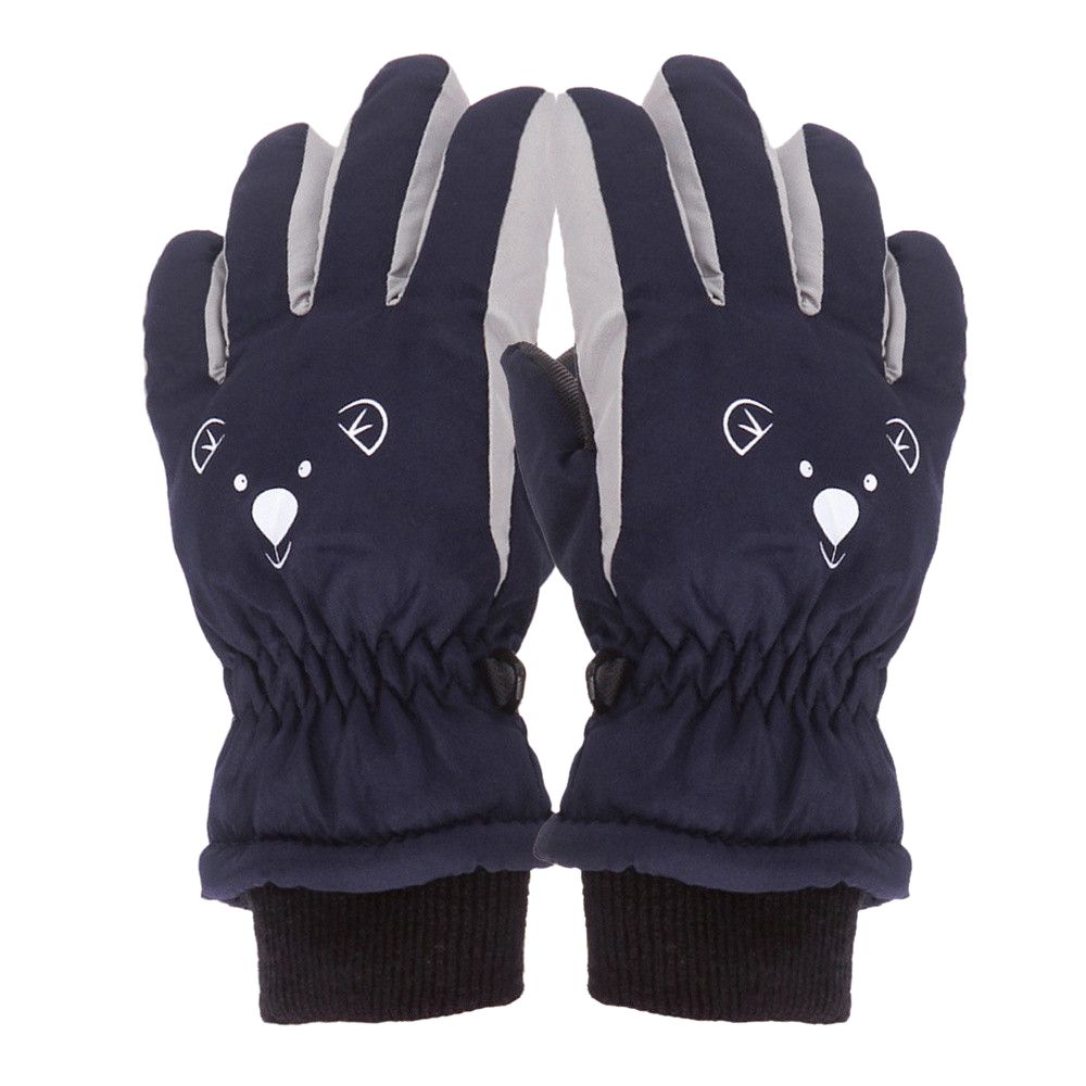 Children Boys Girls Cartoon Cute Non-slip Thick Warm Waterproof Kids Ski Gloves Sports Mittens