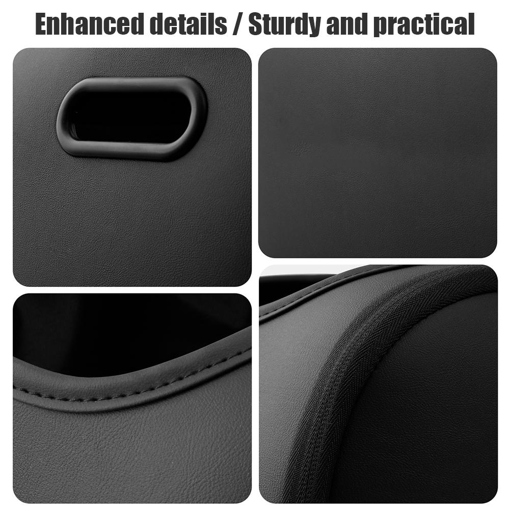 Car Trunk Organizer with Built-in Pocket for Truck SUV RV Sedan Auto Interior Grocery Cargo Travel Road Trip Storage Box Essenti