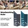 Chegada Nova Régua de Marcação para Marcenaria 3D Esquadro de Medição de Ângulo de Meia-Madeira Ferramenta de Medição 45 Graus e 90 Graus com Lápis de Carpinteiro