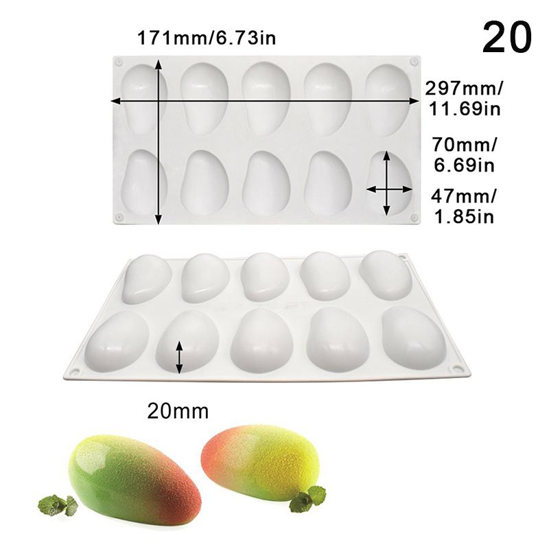 1 Stuks Ananas Peer Perzik Fruit Serie Taart Siliconen Vorm Mango Sinaasappel Bakken Mousse Vorm Aardbei Franse Dessert Mousse Vorm