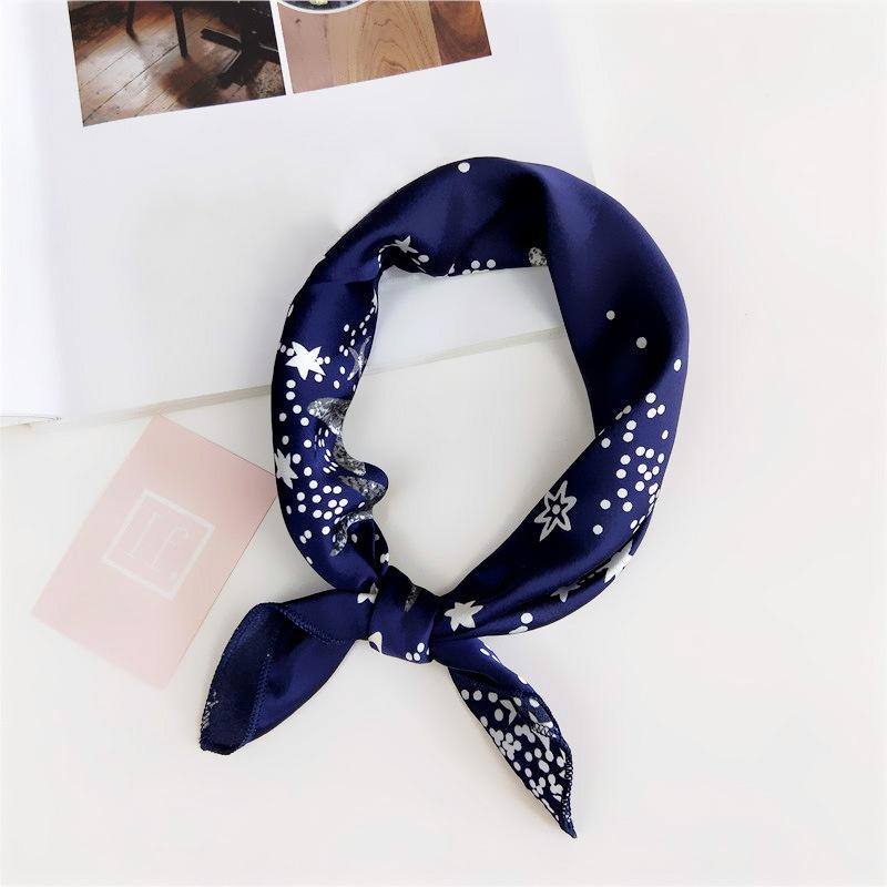Luxury Square Scarf For Women Silk Feeling Shawl Satin Hijab Fashion Wraps Hair Bands Ribbon Headband Bag Accessories Headscarf
