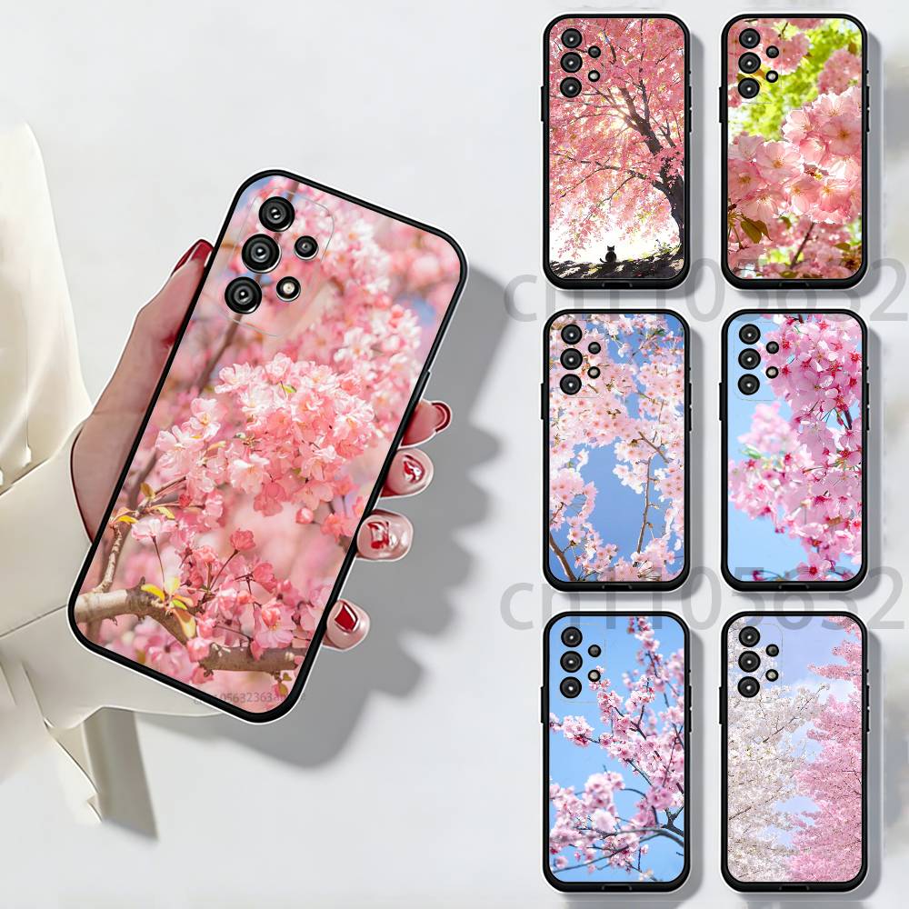 Custodia Rosa Sakura per Samsung Galaxy A73,23,53,33,14,24,13,72,22,52,32,54,A34 Cover Morbida