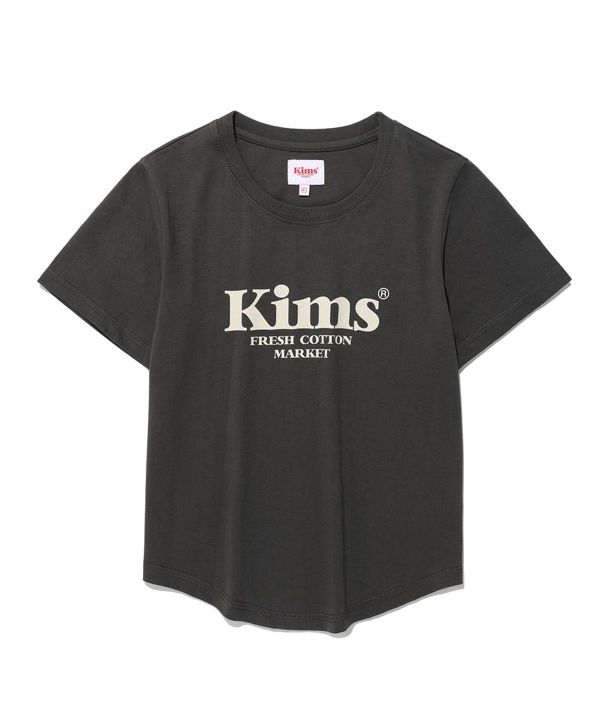 Kimseupeulesikoteunmakes (Unisex) Kims Bam Logo Tee Charcoal