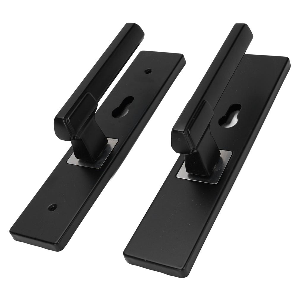 Wewnętrzna klamka do drzwi z zamkiem i kluczami Cicha klamka z łożyskami Klamka ze stopu aluminium Klamka do drzwi do łazienki sypialni Czarna