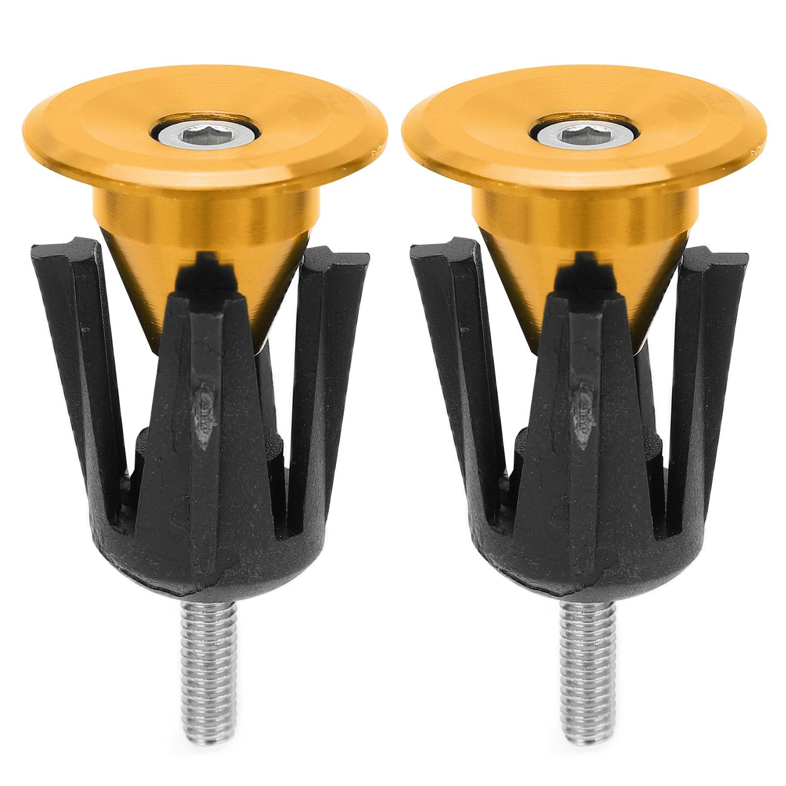 

2PCS Bike Handlebar End Cap Bicycle Handlebar Plug for Mountain Bikes Road Bikes золотой