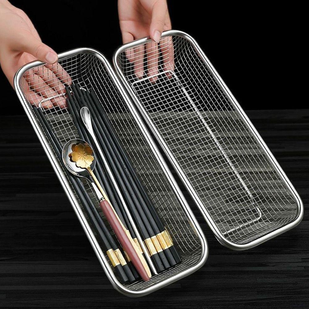 Stainless Steel Washing basket Square Storage Baskets New Mesh Colander