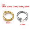 10pcs 2pcs Stainless Steel Retractable Clip On Ear Clip Hoop Non Piercing Round Earring Clips for Women Jewelry Making DIY