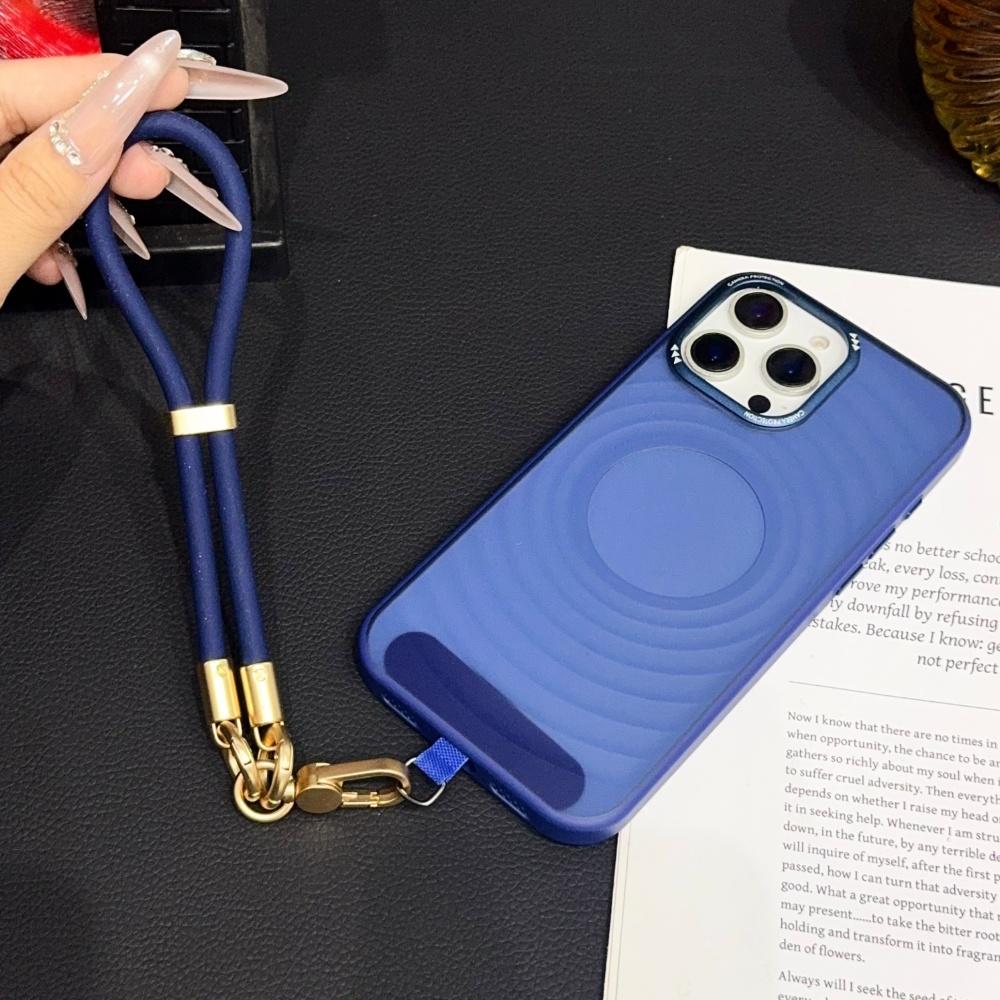 Soft Silicone Elastic Wrist Strap Lanyard Case For iPhone 16 17 Pro Max 13 15 14 Ripple Clear Shockproof Anti-loss Cord Cover