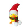 3D-Printed Christmas Duck Figurines, Funny Angry Yellow Duck Deccorations with Red, White, and Green Trim for Desks, Shelves, Entryways, and Cabinets