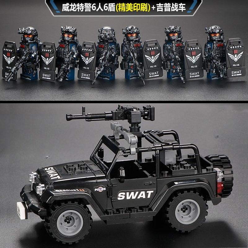 New building block Delta Veyron special police Jiaolong special forces Army Marine Corps mini humanoid doll birthday gift toys