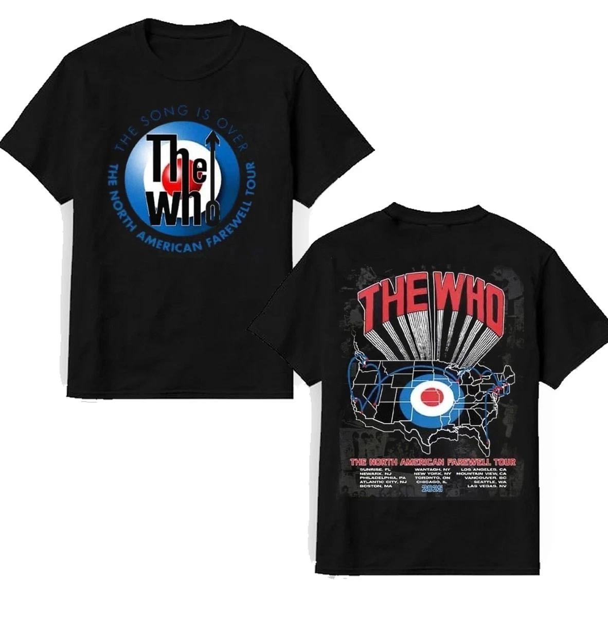 

HOT!! The Who The Song Is Over Tour 2025 Map Showing Farewell T-Shirt XL