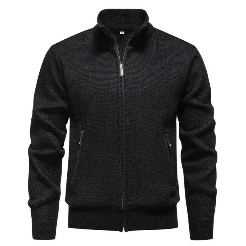 Winter Men's Sweater Knitted Jacket Men's Cardigan Stand Collar Slim Fit