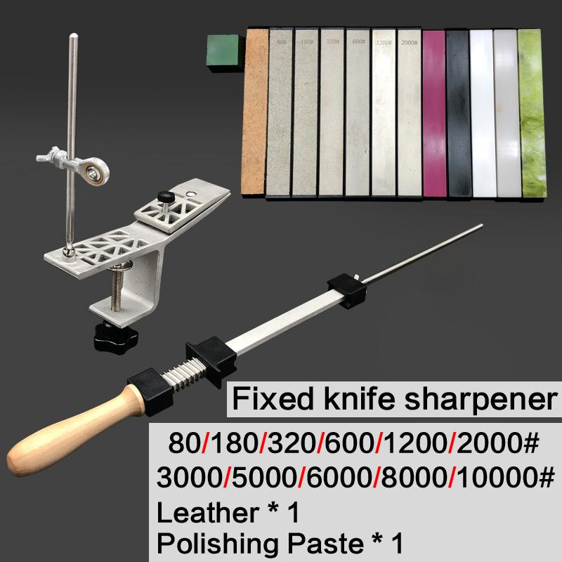 GT2001 Fixed Knife Sharpener Professional Angle Sharpeners DIY Woodwork Grinding System Diamond Grit 120-10000# With Polishing