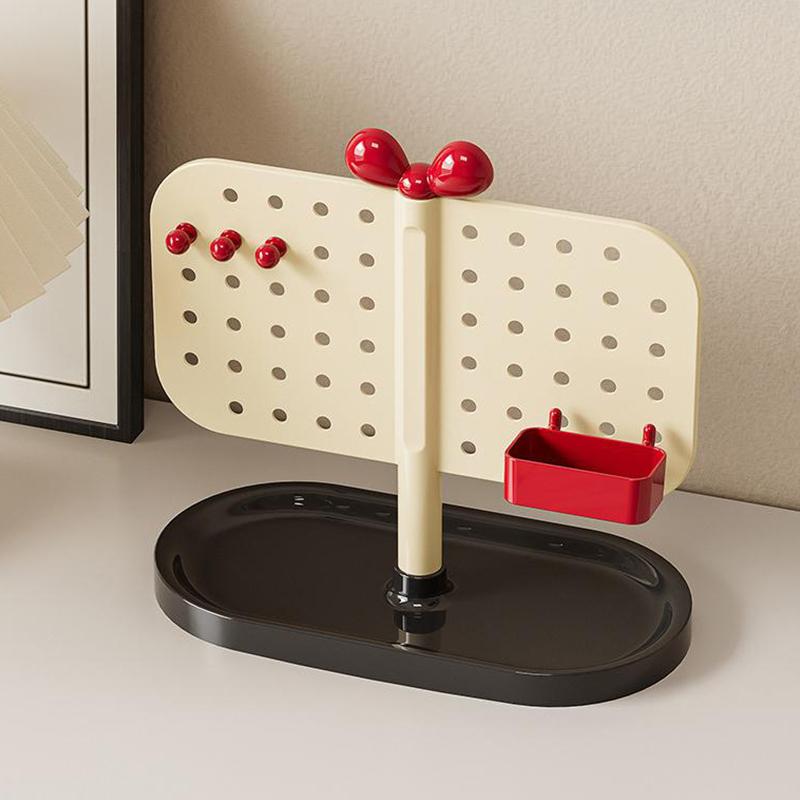 Desktop Jewelry Storage Rack For Earrings,Necklaces,And Other Accessories;Ring And Stud Storage Box;Pegboard Organizer