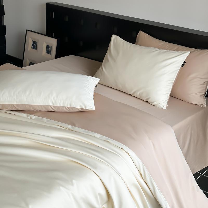 Class A Light Luxury 60 Pcs Maternal And Infant Grade Pure Cotton 4Pcs Set Long-Staple Cotton Solid Color Dormitory Bed 3Pcs Cotton Quilt Cover