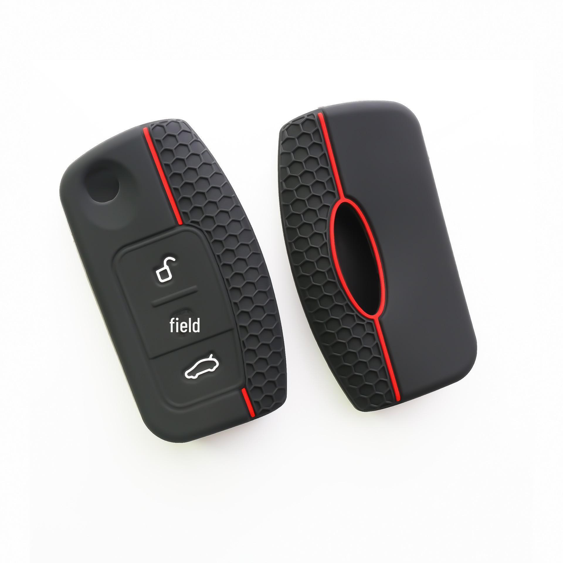 

Силиконовый защитный чехол для автомобильного ключа Ford Fiesta Focus 2 C-Max чёрный