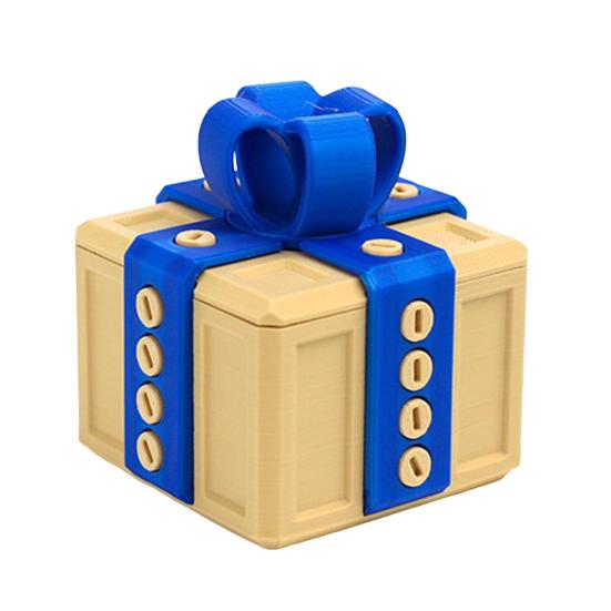 3D Printed Annoying Gift Box with Screws Christmas Puzzle Present Box Prank Case Home Office Desktop Decoration Ornament Joke Gag Gift