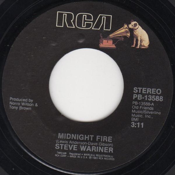 

7inch Record STEVE WARINER - Midnight Fire PB13588 RCA 1983 US Folk Used