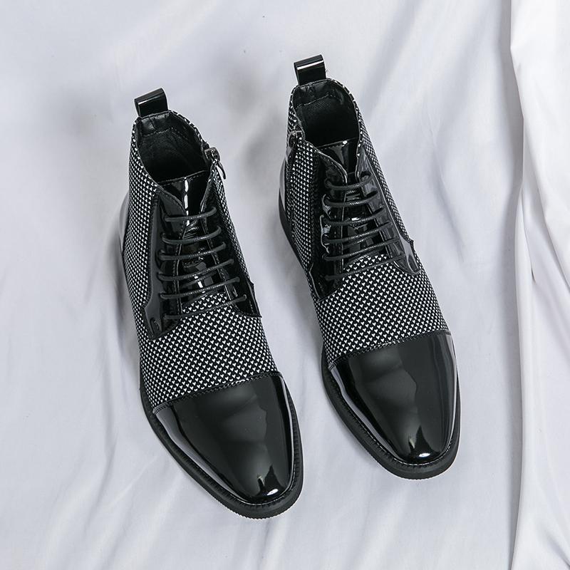 Hot Selling Men's Wedding Pointed Shoes Europe America Luxurious New Men's Business Dress Shoes Trendy Winter Chelsea Boots