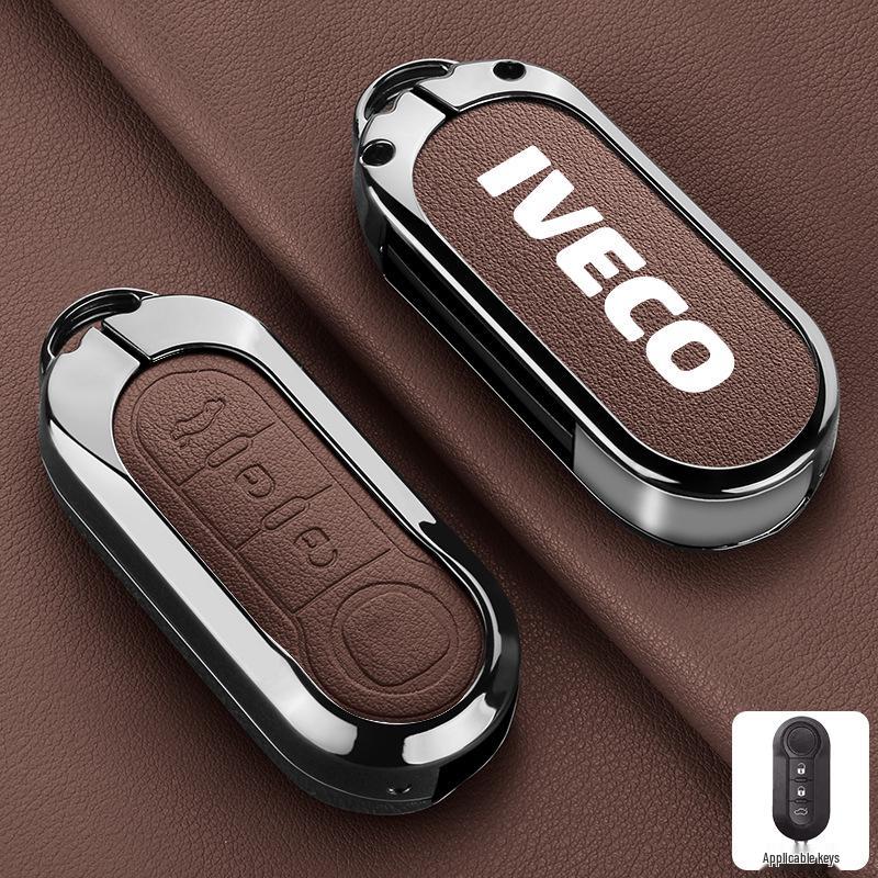 

Iveco Ousheng 2021 Car Key Case: Modified Remote Key Protective Bag with Buckle Box Packaging