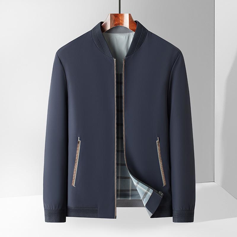 New Men's Jacket Spring and Autumn Jacket Middle-aged High-end Business Casual Jacket Dad Lapel Top
