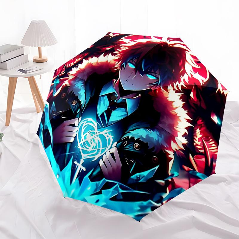 

1pc Dragon Heart Auto-Folding Umbrella: Portable Tri-Fold Design with Iron Frame, Perfect for Outdoor Use, Festive Gifts, Travel, Daily Use, Suitable