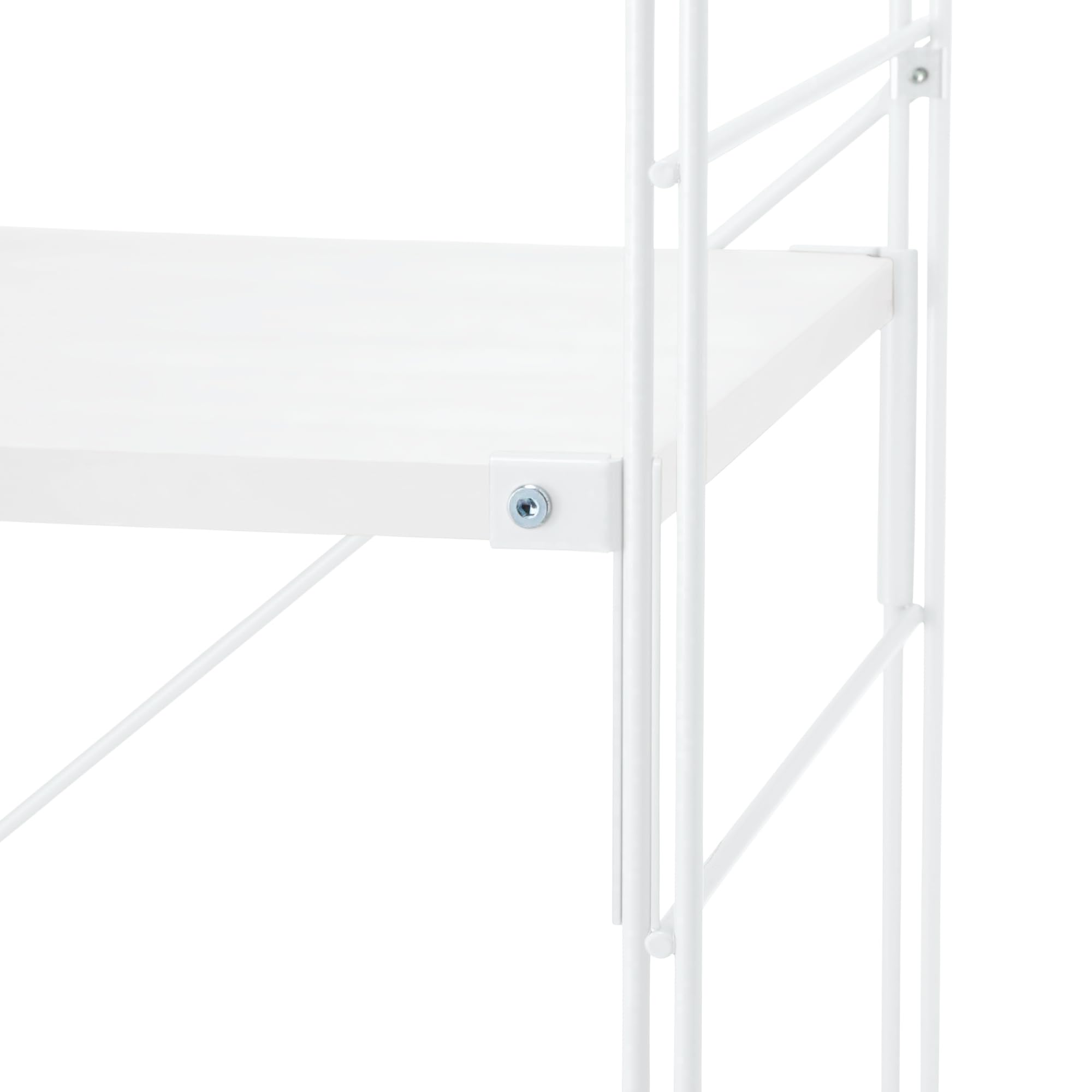 MUJI Регулируемые по высоте кронштейны для стального стеллажа Light Ширина 410 x Глубина 11 x Высота Комплект полок для настенного стеллажа, Серый, 115 мм, 4, KEB94A9S, Полка,