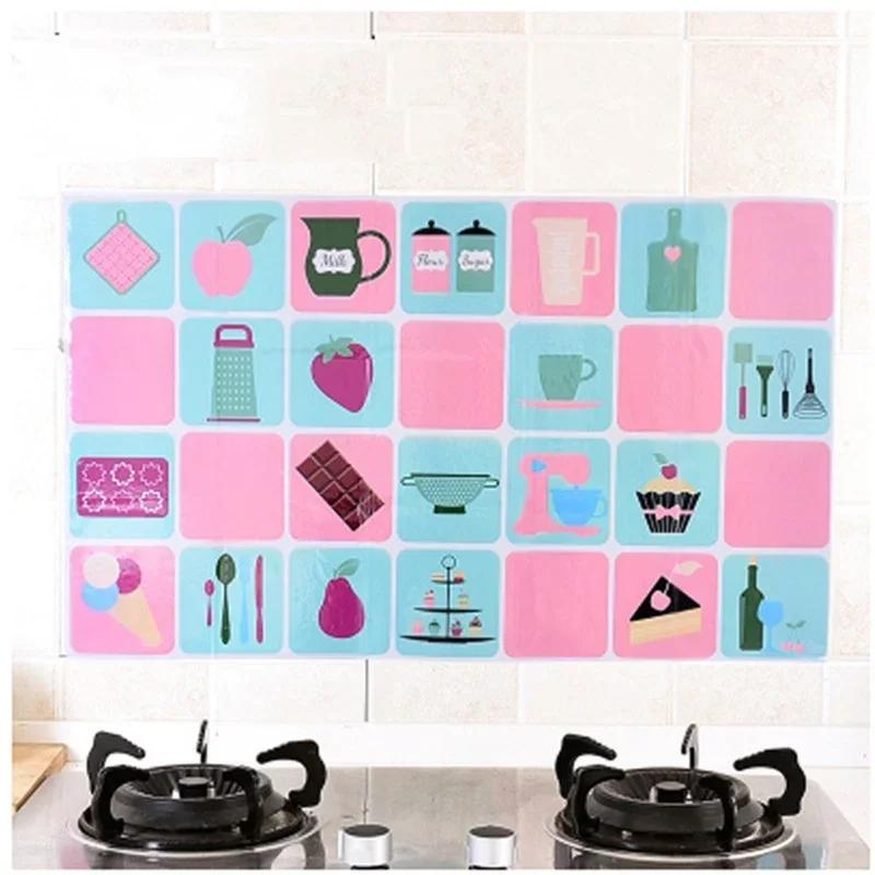 Kitchen Oil Stickers Self-adhesive High Temperature Oil Stickers Home Stove Ceramic Tile Wall Stickers Anti-oil Tools Accessory