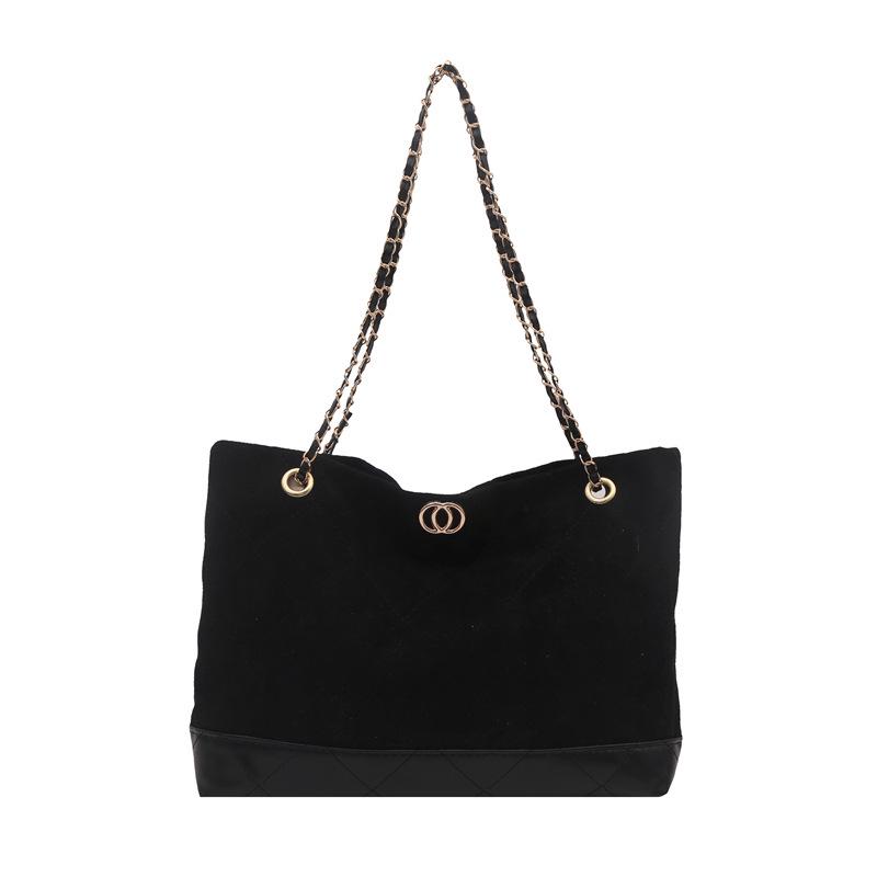 Women's Luxury Suede Diamond Chain Shoulder Bag, 2025 Trend, Large Capacity Tote
