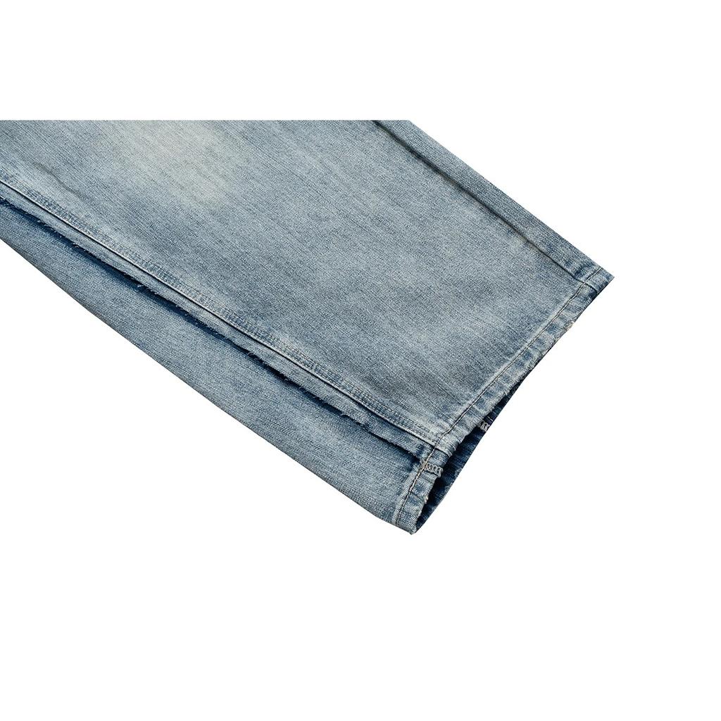 RogueWave CUT-UP Dobbeltlags Jeans med dobbel midje og patchwork-design for menn og kvinner. Rette, avslappede, løse denimbukser i oversized størrelse.